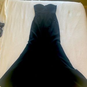 Lulus Black Formal Trumpet Dress